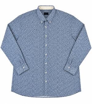 MIRTO Madrid Blue Floral Shirt 5XL Big Tall Resort Preppy European